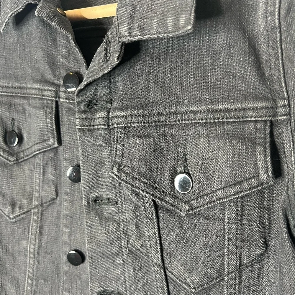 Alexander Wang Axle Crop Denim Black Jacket | XS
